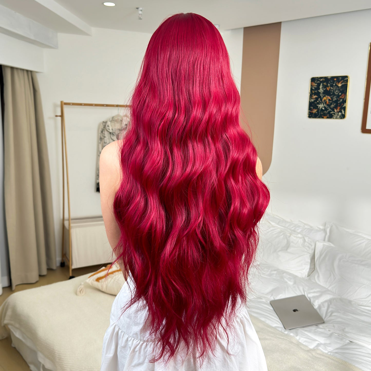 Women's Red Halloween wig