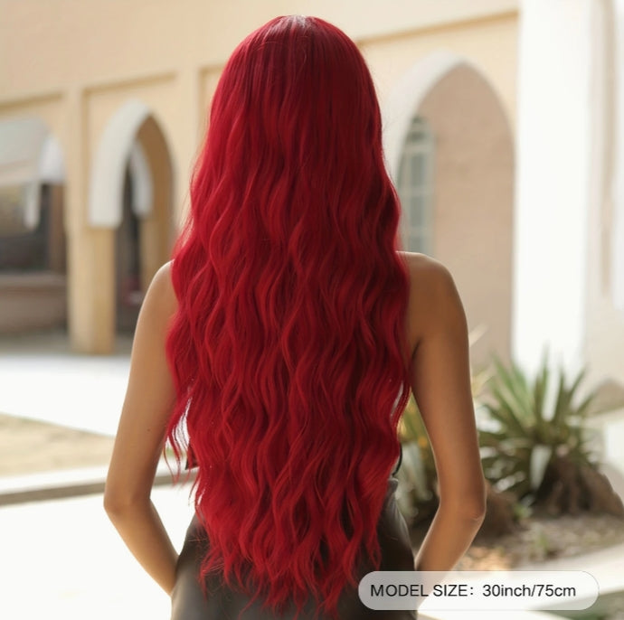 Women's Red Halloween wig