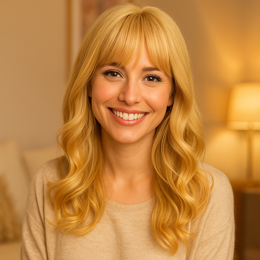 Women's golden curly wig