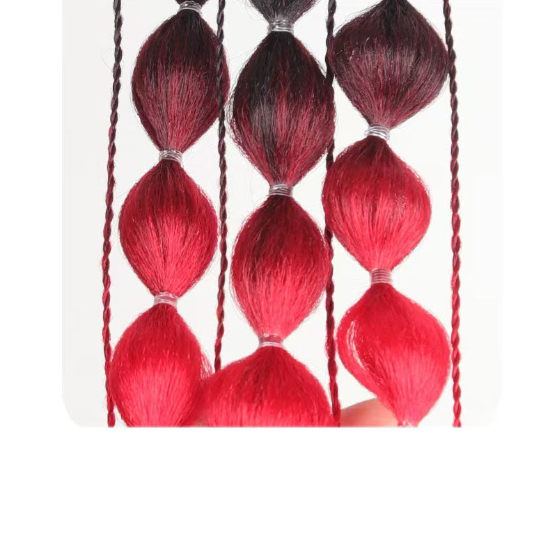 Multicolor women's wig ponytail