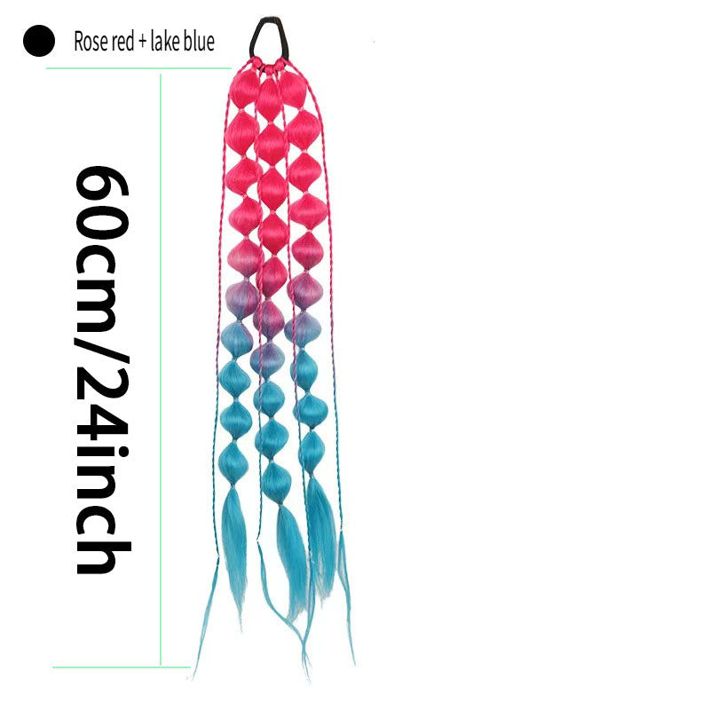 Multicolor women's wig ponytail