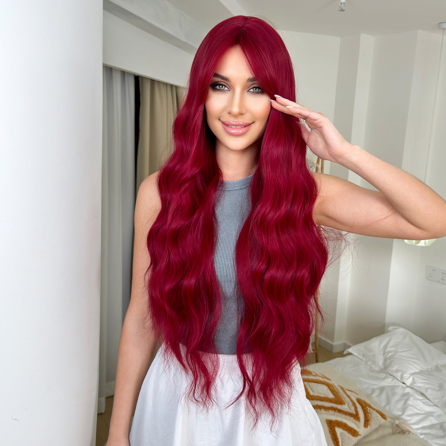 Women's Red Halloween wig
