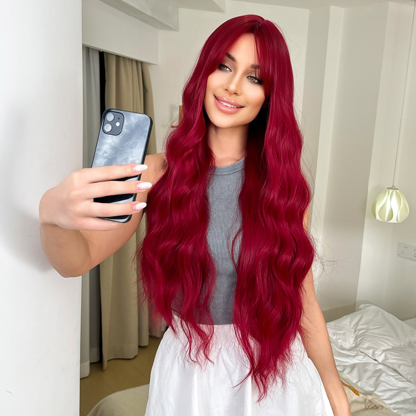 Women's Red Halloween wig