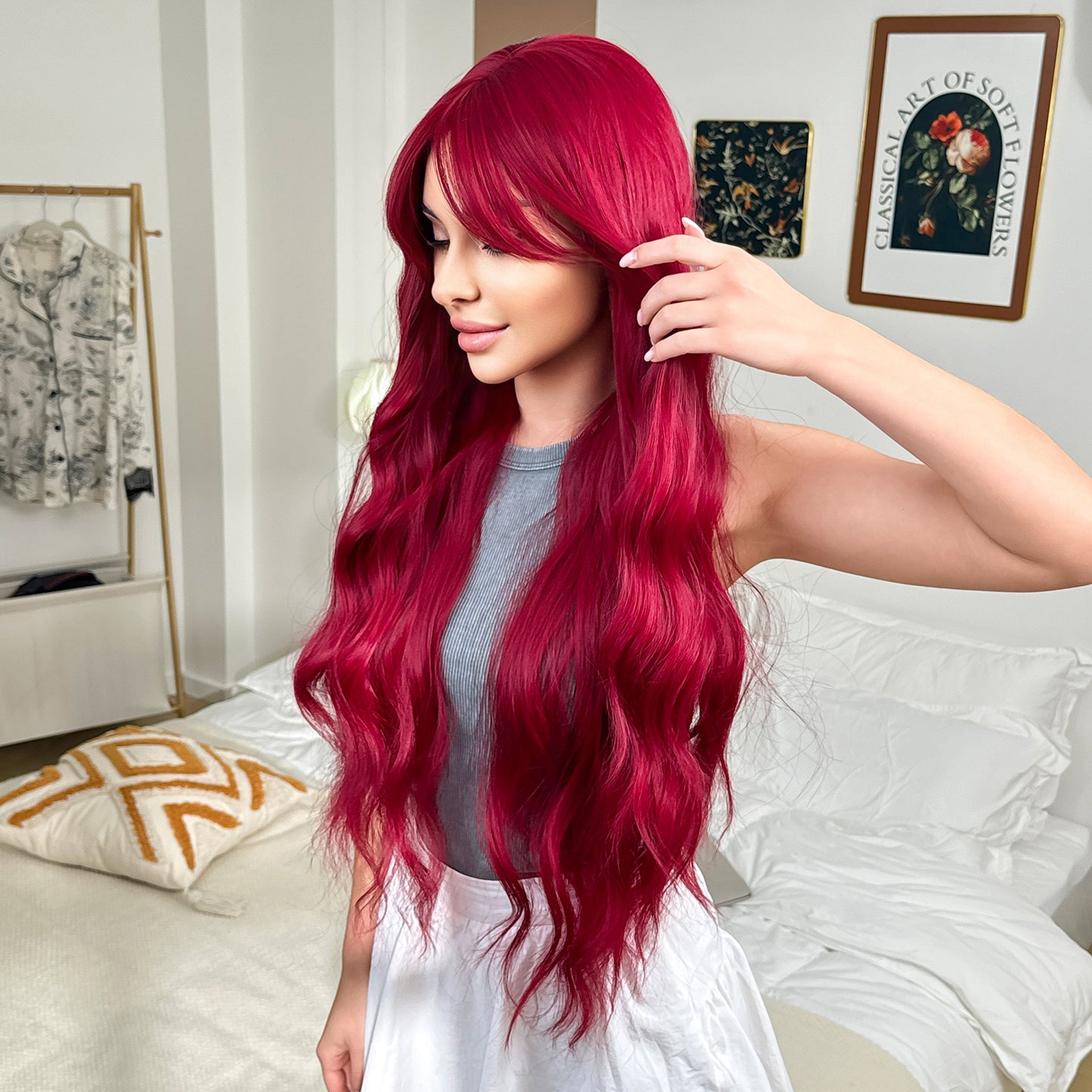 Women's Red Halloween wig
