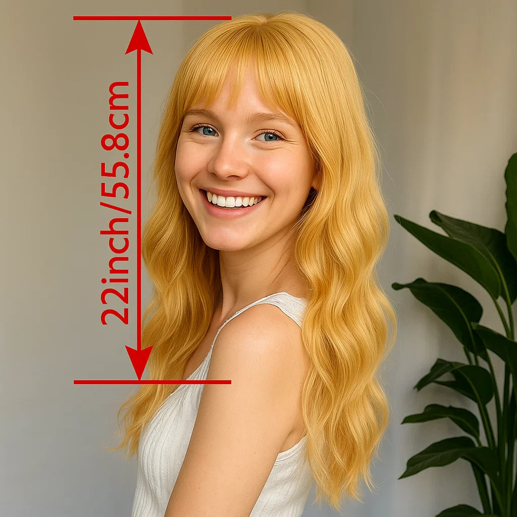 Women's golden curly wig