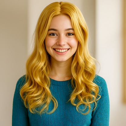 Women's gloden curly wig