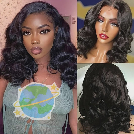 Women's black wig